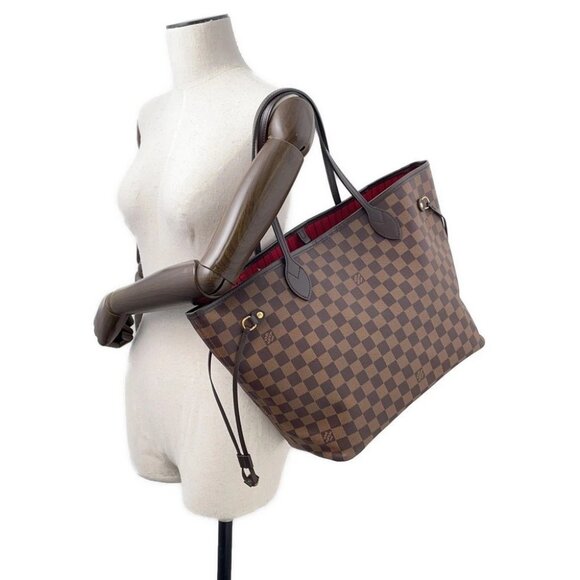 LOUIS VUITTON Neverfull Size MM Damier Ebene Canvas Cerise N41358 - Picture 4 of 15